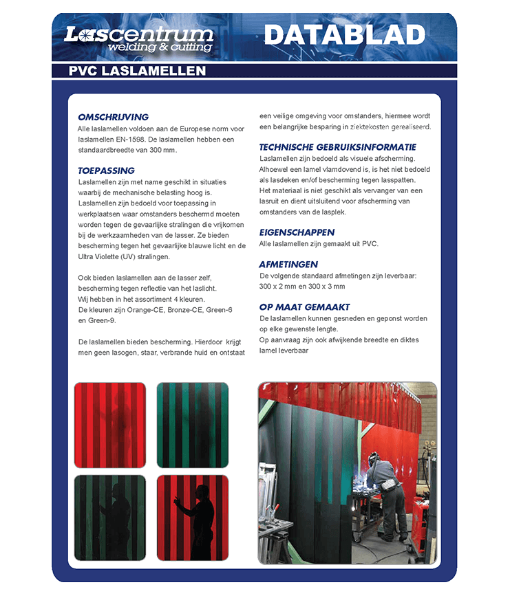 PVC laslamellen