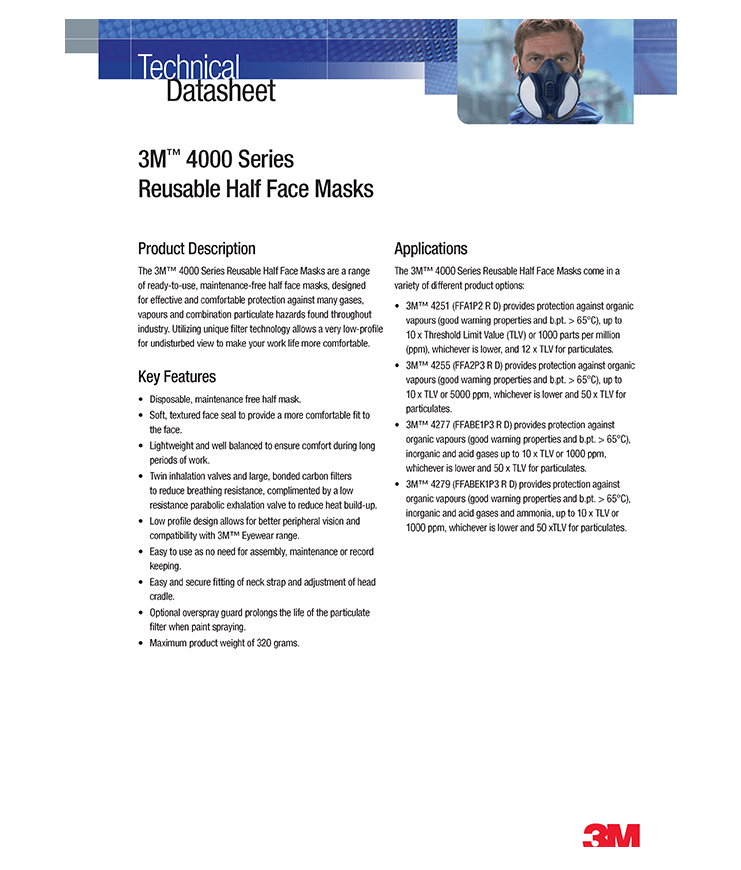 Technische datasheet 3M™ 4000-serie