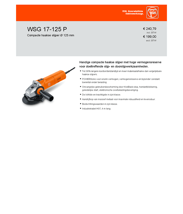 Fein WSG 17-125 P 