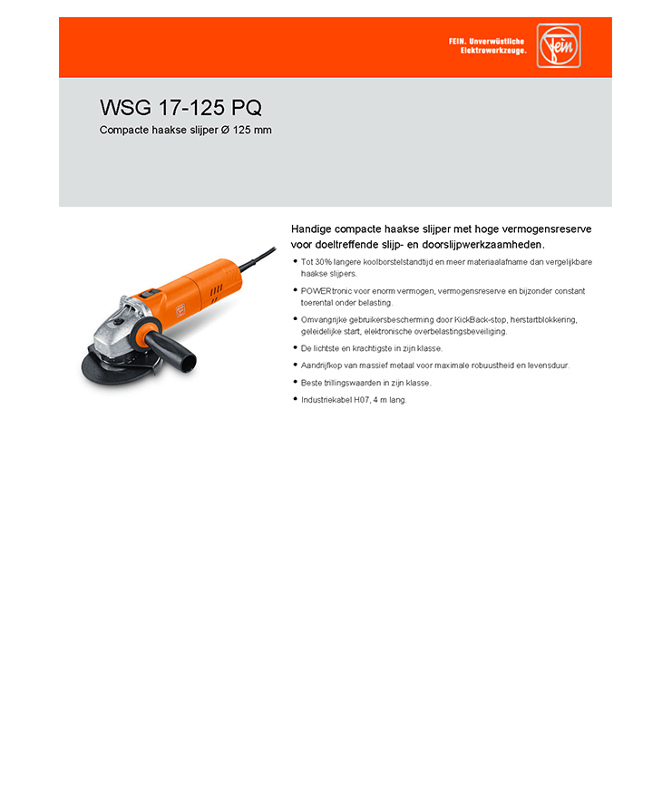 Fein WSG 17-125 PQ 