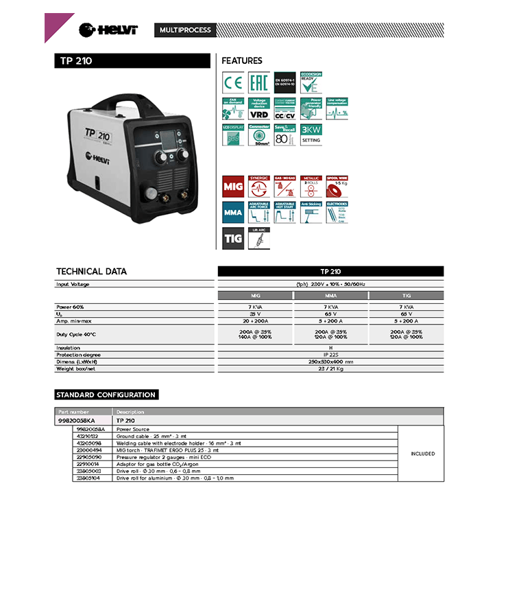 Helvi TP 210 