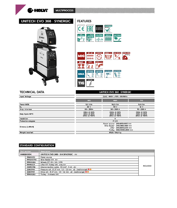 Helvi UniTECH EVO 368 X4 