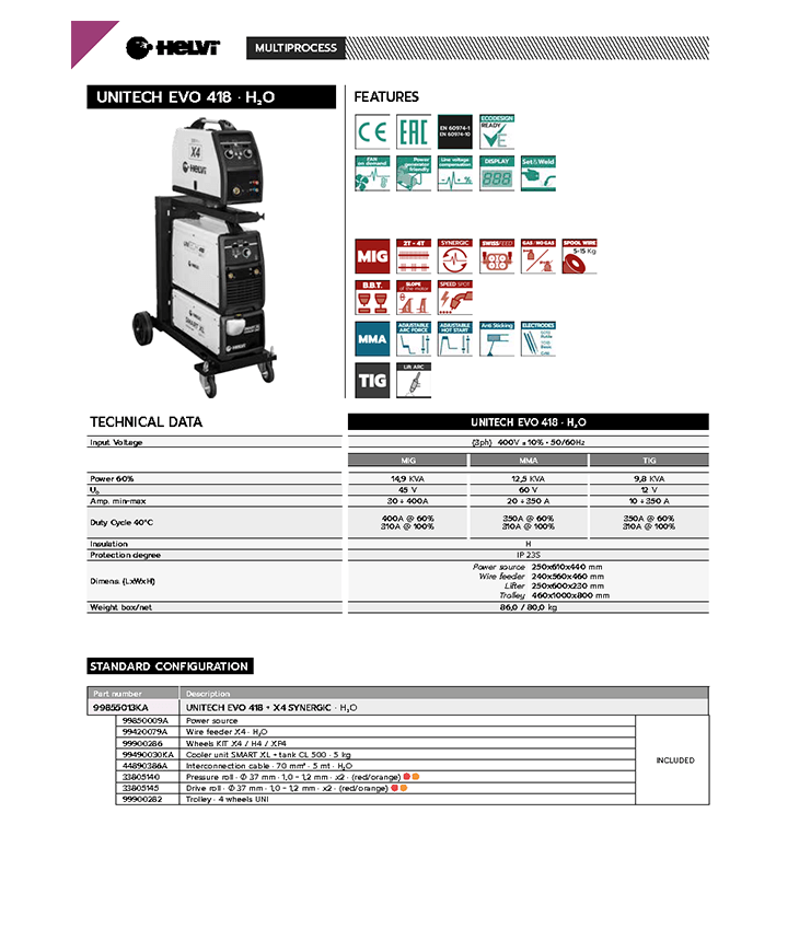 Helvi UniTECH EVO 418 H₂O 