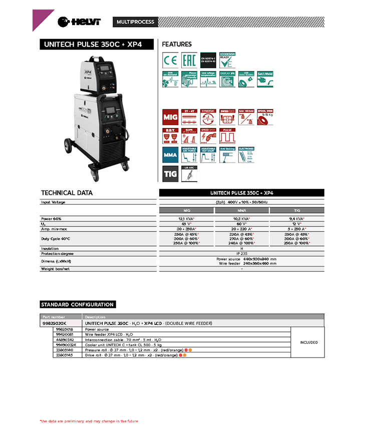 Helvi UniTECH PULSE 350C XP4